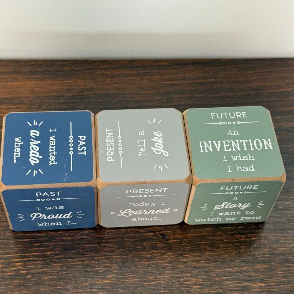 Demdaco 3 set mini blocks past present future 2” - Picture 3 of 3